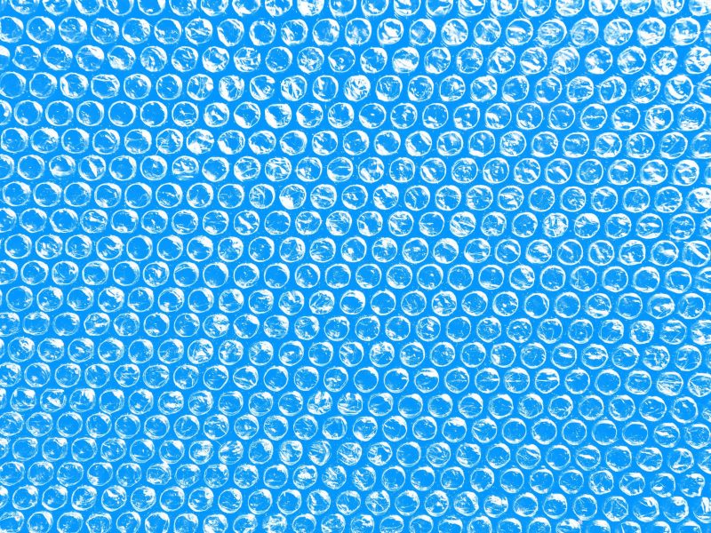 Bright-blue-bubble-wrap